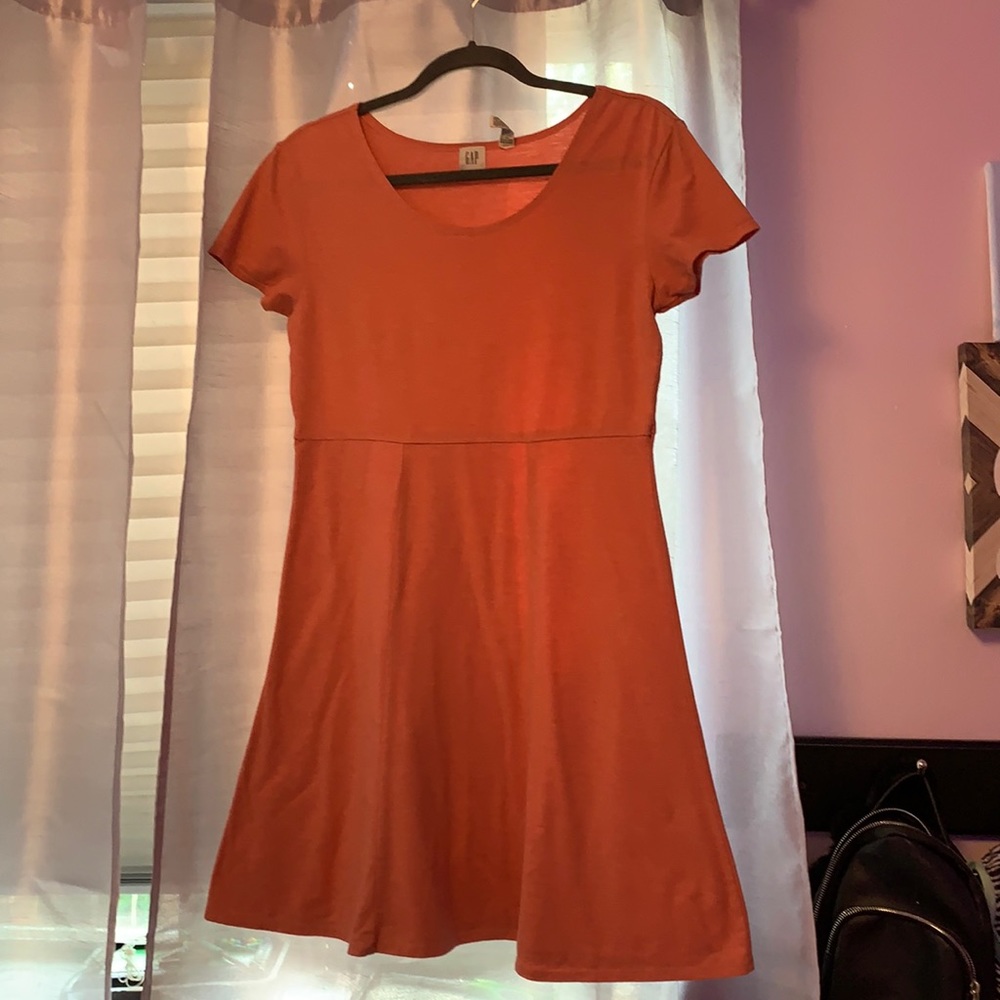 peach dress